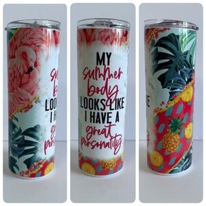 Funny Summer Body 20oz Skinny Tumbler